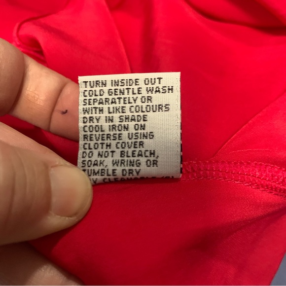 Mela Purdie Watermelon Pink V-Neck Pullover Contrast Material Tunic Top Size L - Picture 12 of 12